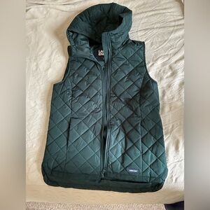 Lands' End Dark Green Quilted Vest